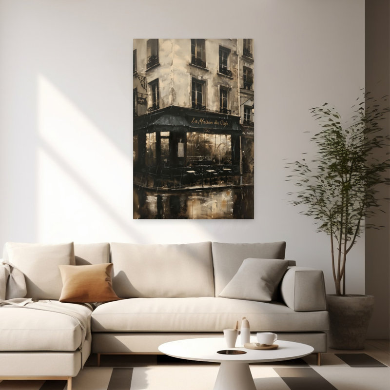Art mural français, architecture française, H 60 po x l 40 po