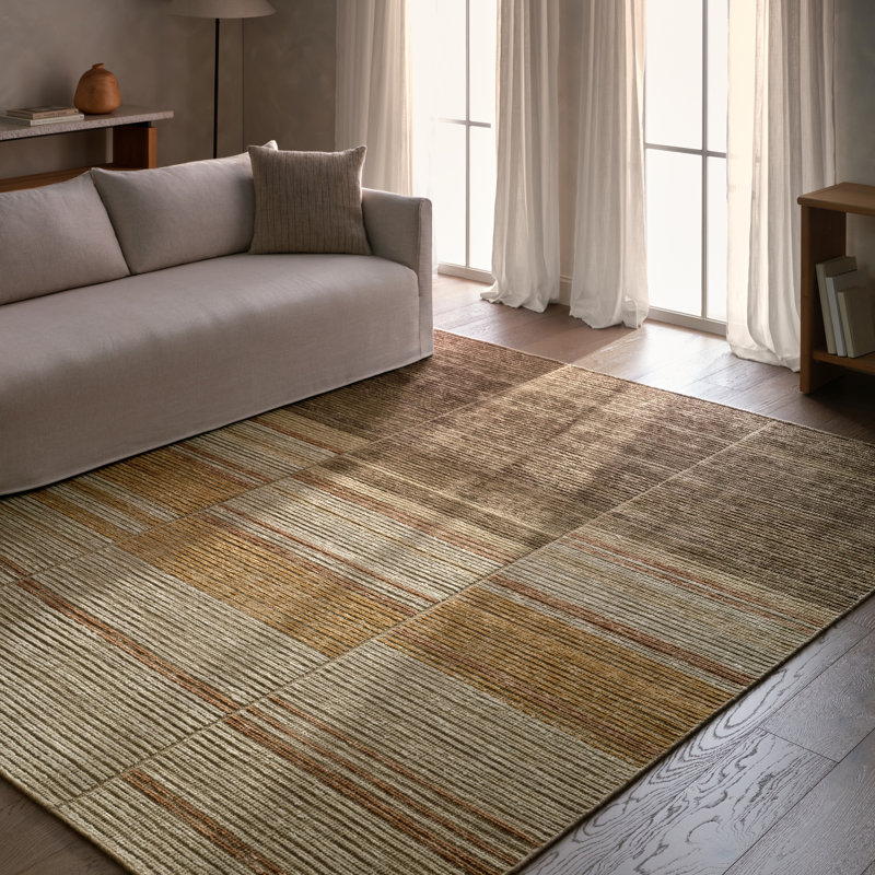 Jaipur Living Julisa BEZ07 Handknot Striped Tan/Brown Area Rug (10'X14'), Rectangle 8' x 10'