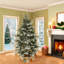 Sapin de Noël nordique, base en acier, arbre artificiel floqué, décoration intérieure