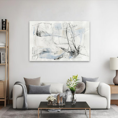 Ethereal Sketch Minimalist; Modern Abstract Modern Charcoal Mixed Media