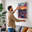 Desert at Dusk Landscape - Wrapped Canvas-853108301-853108306