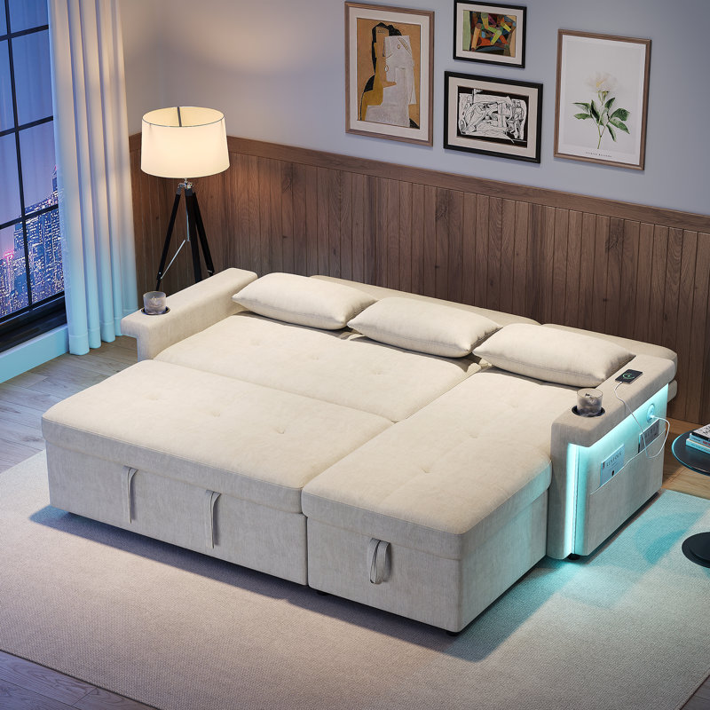 Sofa, Beige Chenille, Beige
