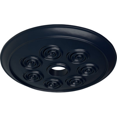 Endurathane Spiral Ceiling Medallion, 25 1/4"OD x 4"ID x 2"P (Fits Canopies up to 4"), Hand-Painted Midnight Dream Finish