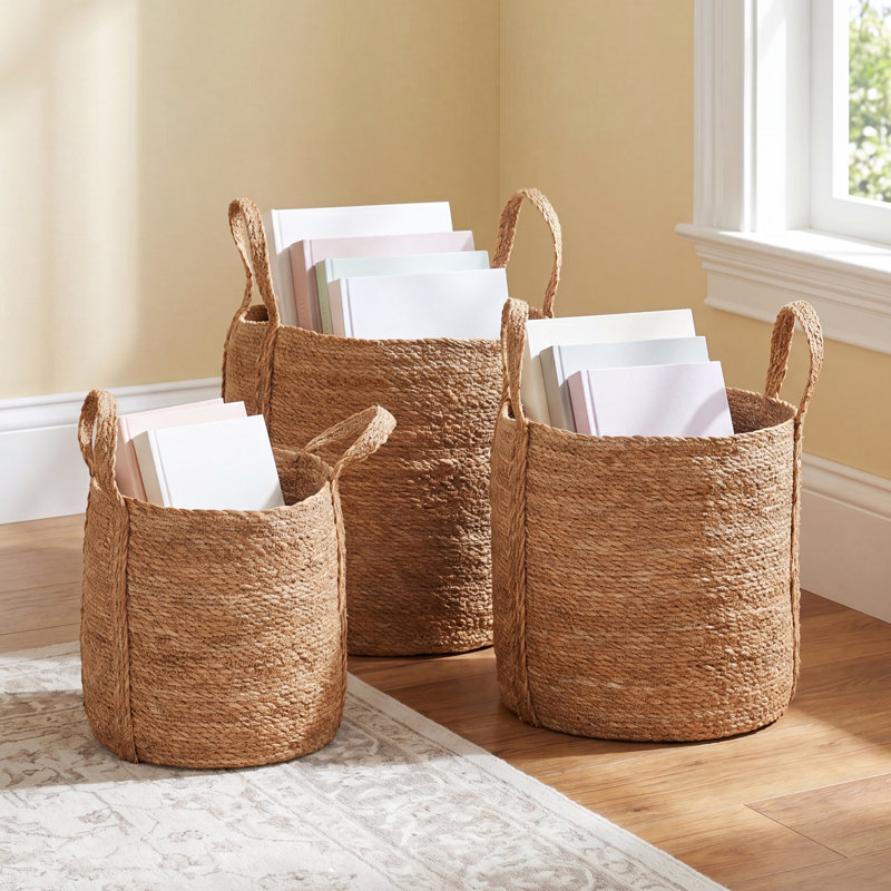 Bayla Hand-Woven Seagrass Decorative Basket Set