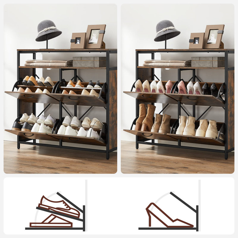 20 Pair Flip Down Shoe Storage