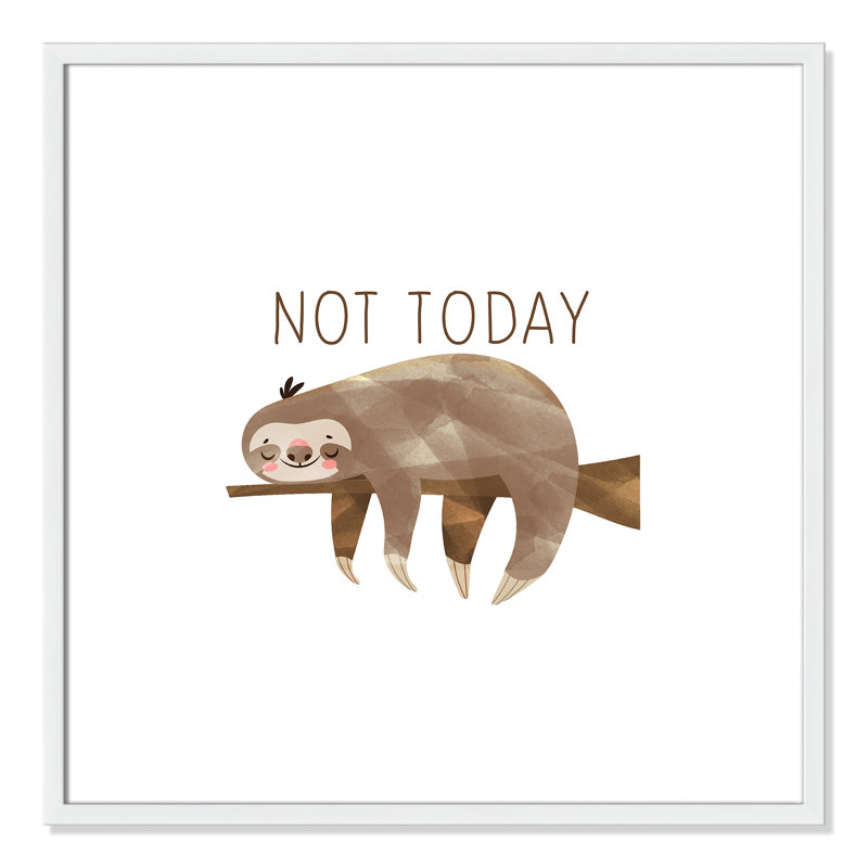Do It Not Today, H 27,5 po x l 27,5 po x P 1,19 po, Encadré de boîte blanc