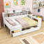 Lit de jour multifonctionnel en bois avec tablettes, tiroirs et bureau Crompton-1471862491-1471862490