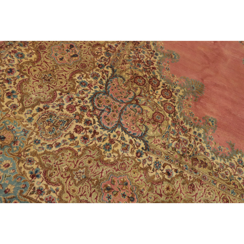 Tapis floral grand teinture végétale 11 x 12