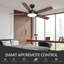 Ventilateur de plafond intelligent 52 po Nicotra avec lumières DEL APP / télécommande avec Alexa et Google Assistant-2108621524