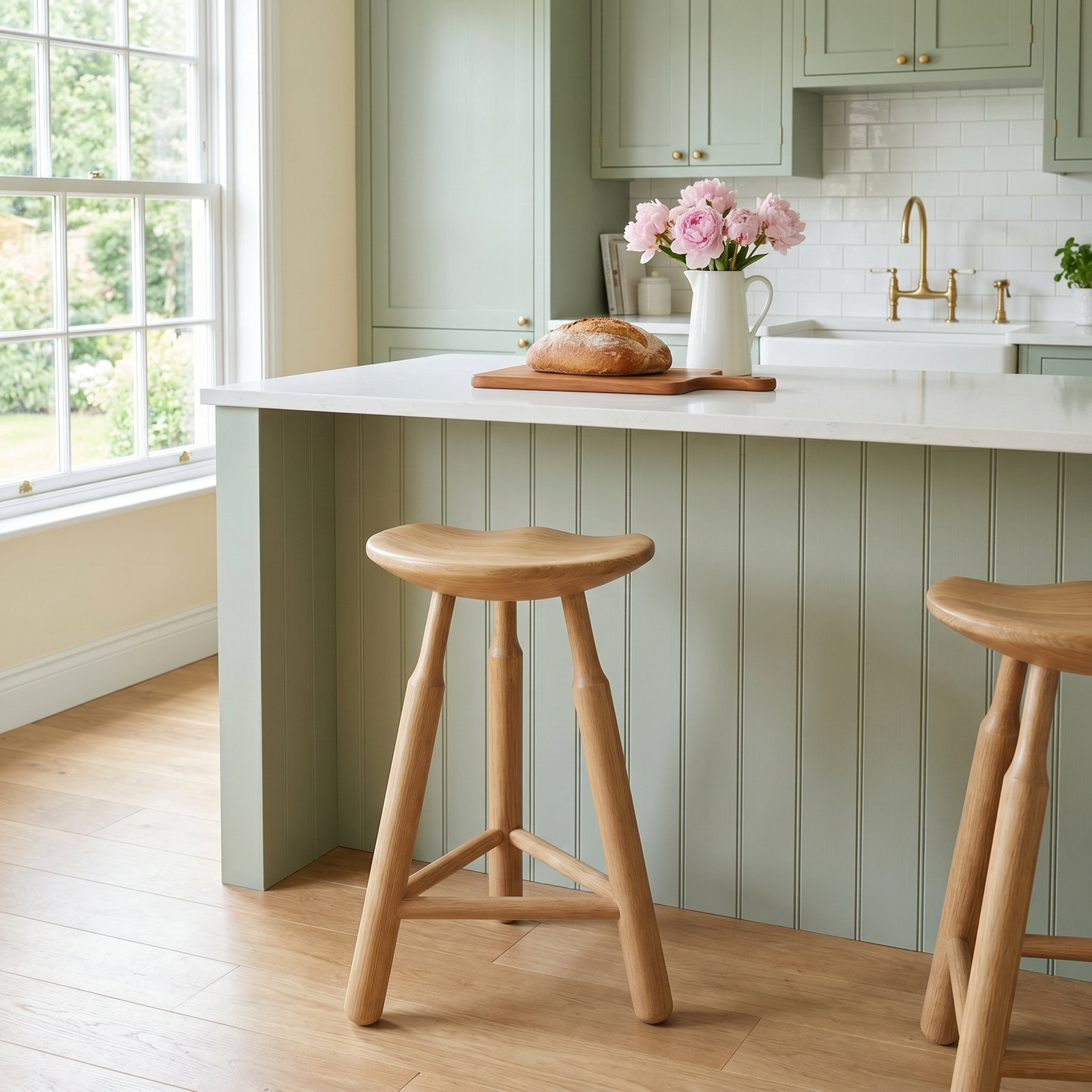 Finial 24" Bar Stool, Natural