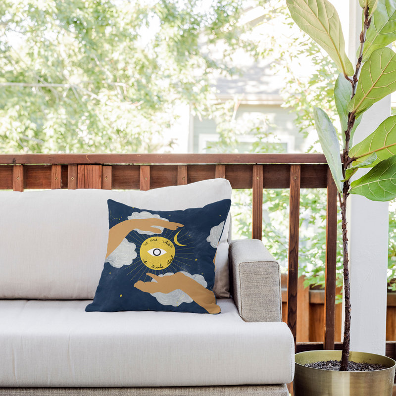  Polyester Indoor/Outdoor Throw Pillow, 16" x 16"