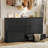2 Piece Bedroom  Set-upholstered Leather Floating Led Bed Frame And 55.01" W 10 Drawers  Dresser