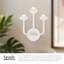 Spade 11-in White dimmable LED Bathroom Vanity Light-1116433217