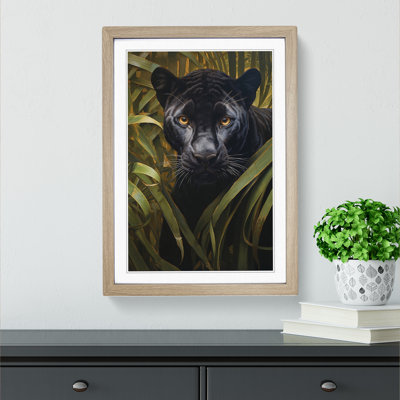 Panther Symbolism No.2 - Single Picture Frame Print on Wood