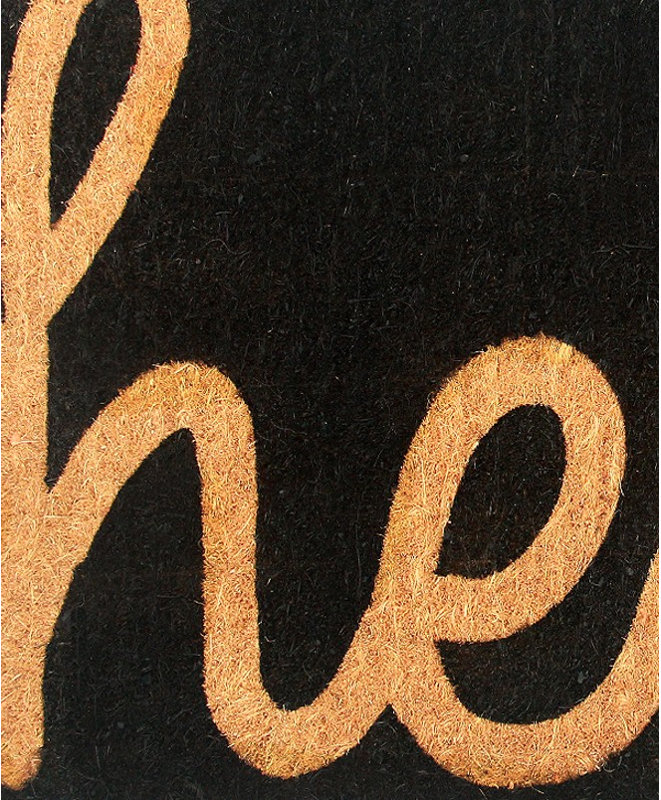 Paillasson Dewand Cursive, Noir, L 18 po x L 30 po