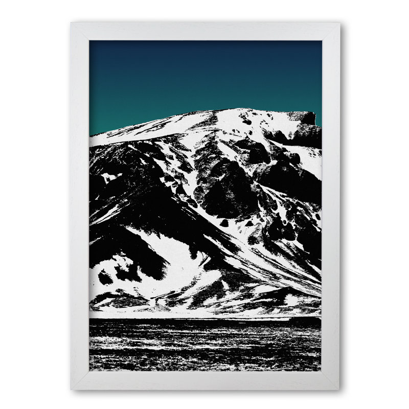 Iceland Mountains I - Print, White Grain Frame, 60 cm H x 42 cm W x 5 cm D