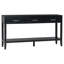 U_STYLE Table d'entrée de style campagnard 59,1 po avec 3 tiroirs (table basse incluse)-997435964