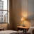 17'' Playful Metal Table Lamp with Natural Raffia Shade