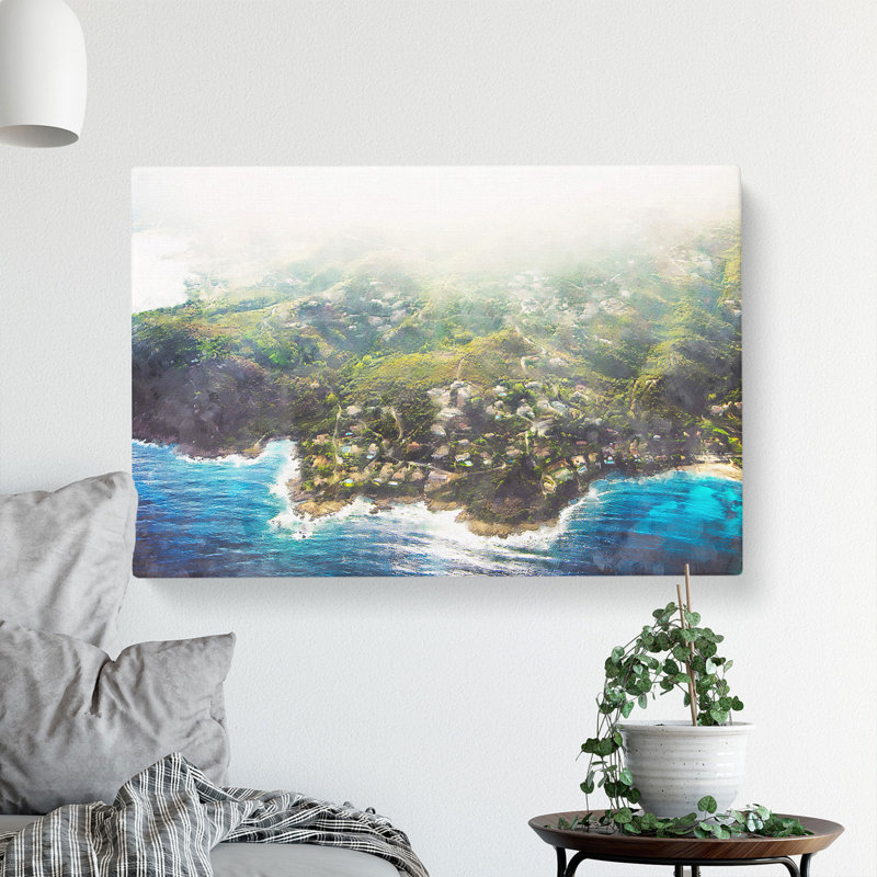 Skyline View Of Corsica - Wrapped Canvas Painting, 50cm H x 76cm W x 3cm D