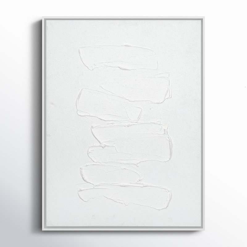 Adriana Abstract Painting, 25" H x 19" W, White