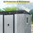 8 Ft X 6 Ft Outdoor Metal Storage Shed With Window And Transparent Plate For Garden, Lawn (White And Black)-123950980-123950981