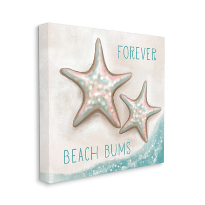 Forever Beach Bums Starfish Duo by Elizabeth Tyndall - Graphic Art -  Stupell Industries, at-822_cn_17x17