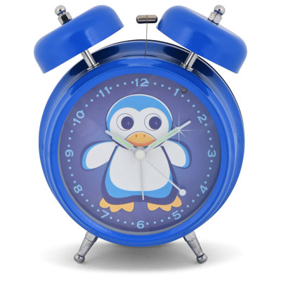 Réveille-matin pingouin à cadran bleu