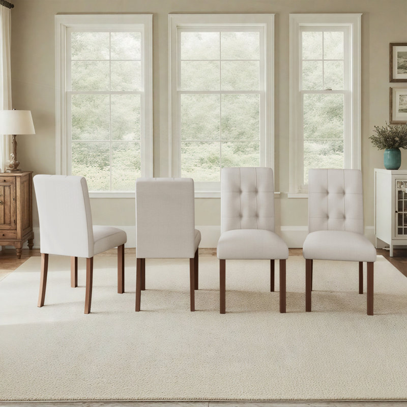Dining Room Chairs with Back,Wooden Dining Chairs, Walnut