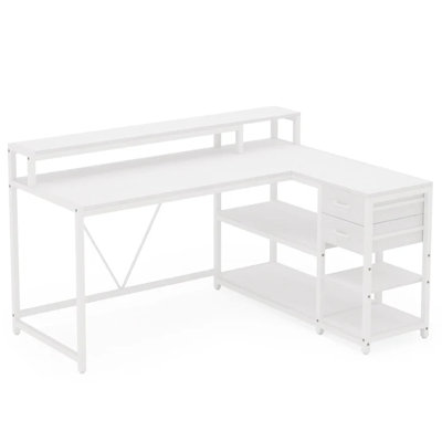 Table de coin d'ordinateur en L réversible pour bureau ou bureau en L | Idée de cadeau