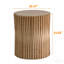 Table d'appoint cylindrique rétro - Design en relief à texture verticale - Moderne