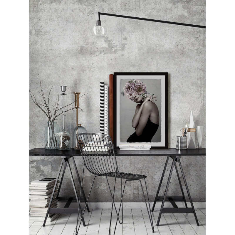 « floral chic », reproduction d’impression encadrée, H 12 po x l 8 po x P 1,5 po