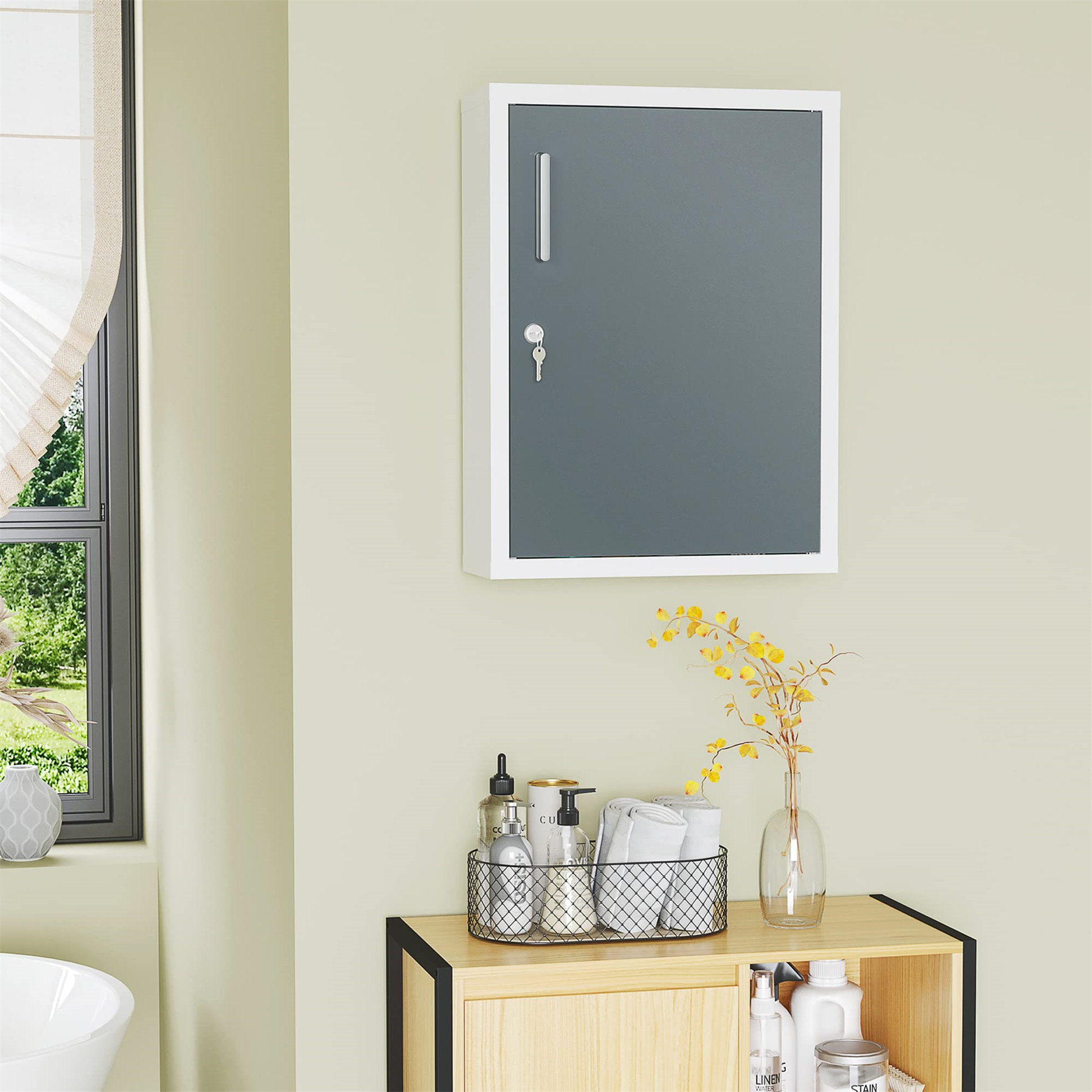 Latitude Run® Salls Steel Wall Bathroom Cabinet | Wayfair