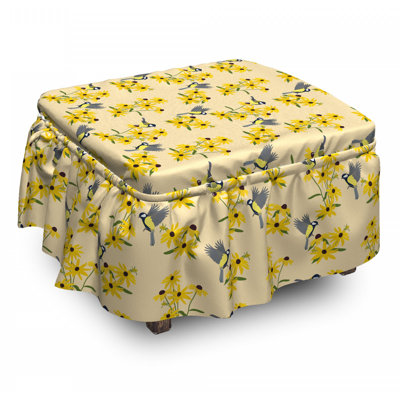 Box Cushion Ottoman Slipcover