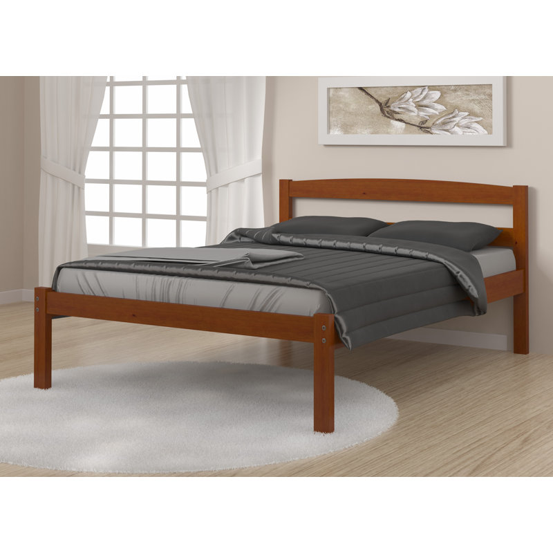 Hillam Solid Wood Platform Bed by Harriet Bee, Full, Light Espresso