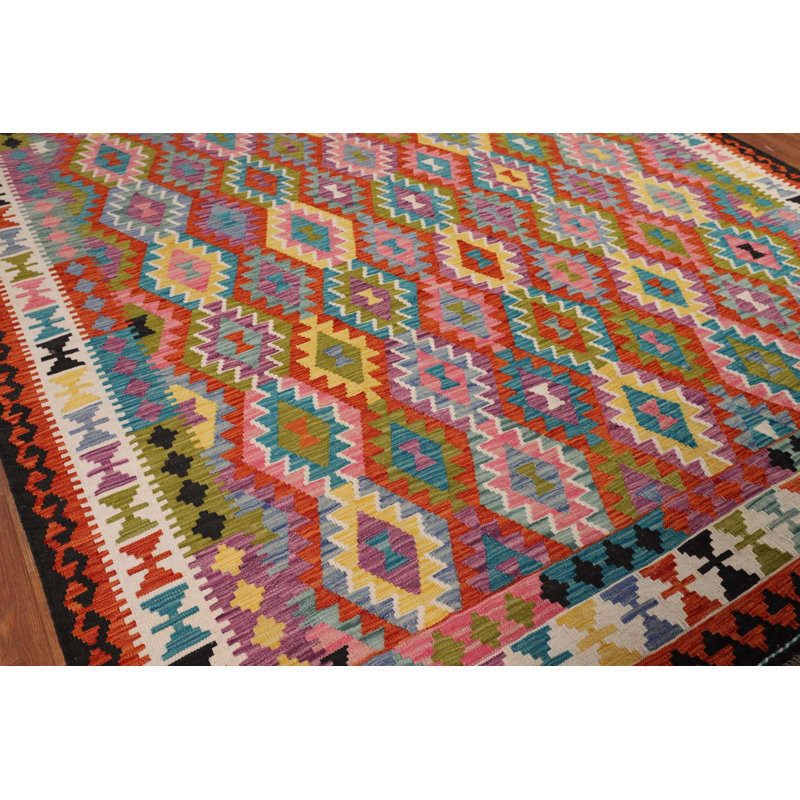 Reversible Wool Kilim Oriental Area Rug 9x11