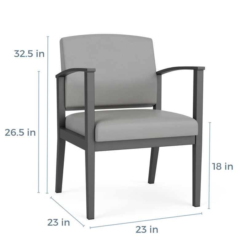 Chaise en métal Amherst, Noir, Portes ouvertes en tissu noir