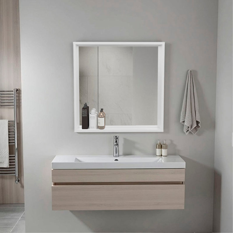 Medicine Cabinet 23.6" H, 1 Shelf, 1 Mirror, White - Bathroom