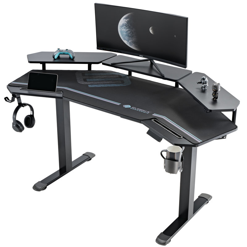 Bureau debout à oreilles 63 "Modern, Noir