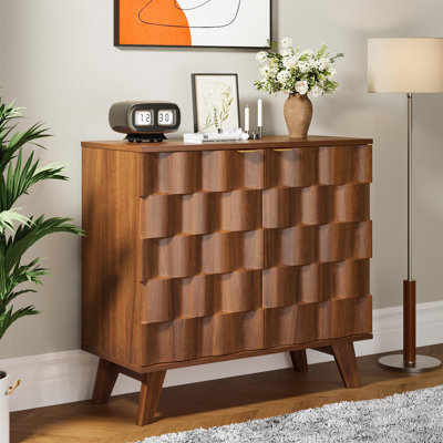 Elicia 29.53" Tall 2 - Door Accent Cabinet by George Oliver