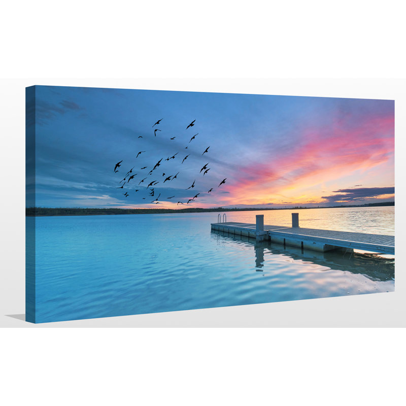 « ocean skies 1 », reproduction de photo sur toile tendue, H 36 po x l 60 po x P 1,5 po
