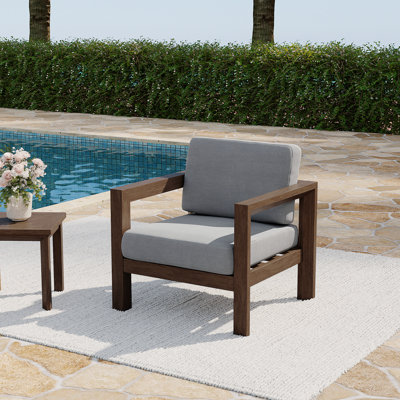 Outdoor Solid Wood Patio Chair