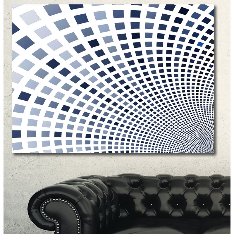 «Blue Square Pixel Mosaic Illustration», impression sur toile tendue, H 20 po x l 20 po x P 1 po