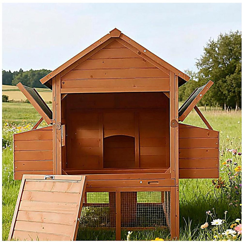 Cage à poules verrouillable
