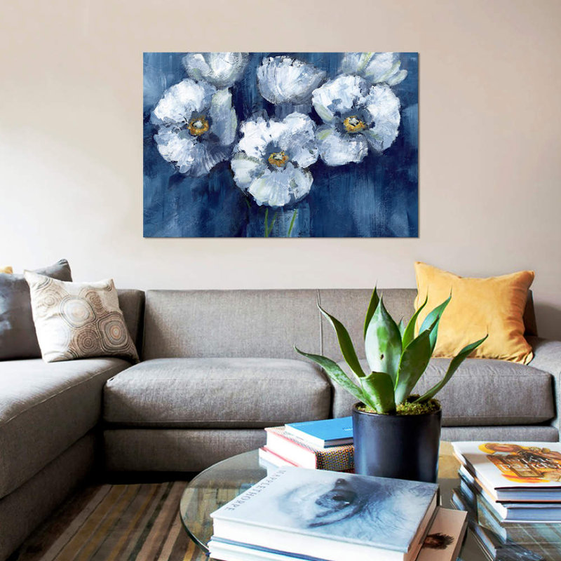 Blooming Poppies by Nan - Wrapped Canvas Painting, 152.5 cm H x 101.5 cm W x 3.175 cm D