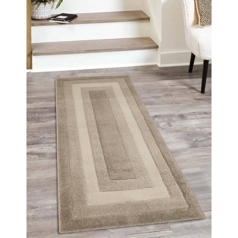 Newport Border Latte, Runner 60 x 200cm