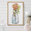 Rose rouge et jaune dans un vase en verre, plantes florales, aquarelle, art moderne, pastel rustique-102488052-102488055
