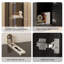 Vitrine en verre, vitrine à 3 niveaux avec 7 lumières DEL colorées, vitrine 70,87 po avec une tablette de rangement pour objets de collection, trophée, livres, noir