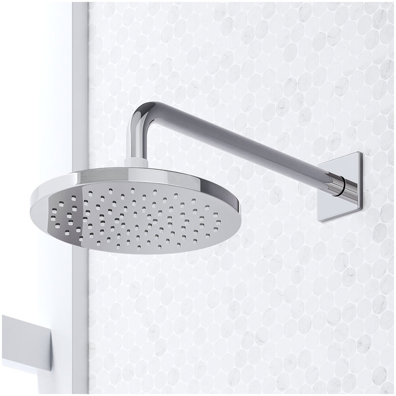 Sefina Thermostatic Shower System with Slide Bar and Hand Shower - Chrome, Chrome