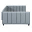 Lit plateforme tapissier grand et simple TG, lit mère et enfant, similicuir