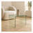 19.7-Inch Clear Bent-Glass Square End Table